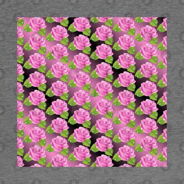 Pink Sparkly Roses Pattern by Designoholic